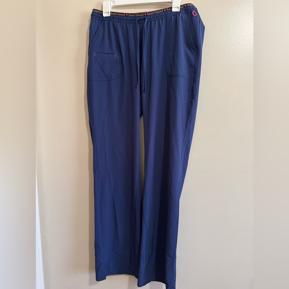 HeartSoul Women’s Scrub Pants Navy Size Large Tall L/T Elastic Waist Drawstring